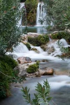 Sources of the river Algar. Stock Photos