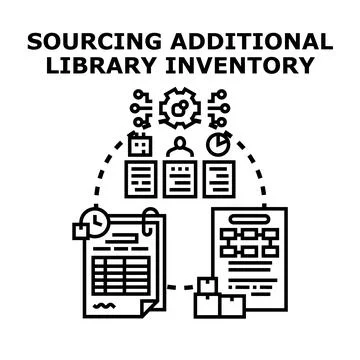 Sourcing managing additional stock and collection inventory Stock Illustration