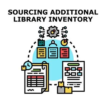 Sourcing managing additional stock and collection inventory Stock Illustration