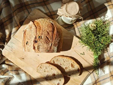 Sourdough, artisan bread Stock Photos