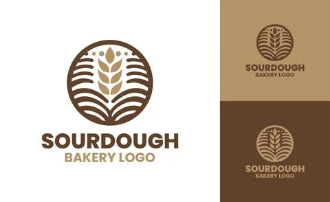 Sourdough Bakery Logo Minimal Rustic Loaf Badge Illustration
