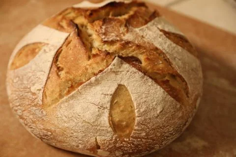 Sourdough bread boule loaf Stock Photos