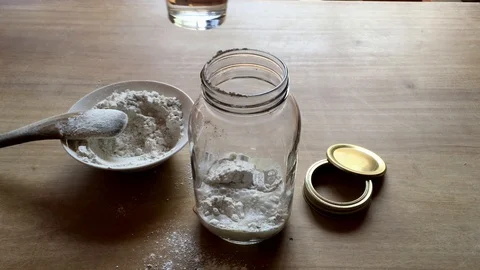 Sourdough Bread Starter Stock Footage 128814028