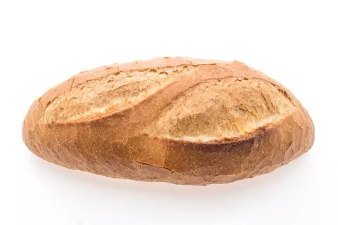 Sourdough loaf bread isolated on white background Stock Photos
