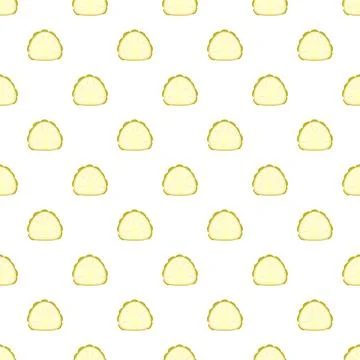 Soursop fruit slices seamless pattern illustration Stock Illustration