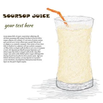 Soursop juice Stock Illustration