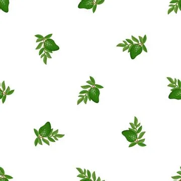 Soursop tree pattern seamless vector Illustrazione stock
