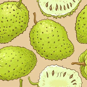 Soursop vector pattern Illustrazione stock