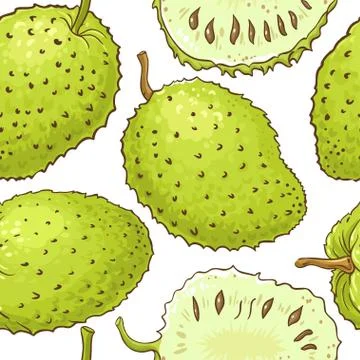 Soursop vector pattern Stock Illustration