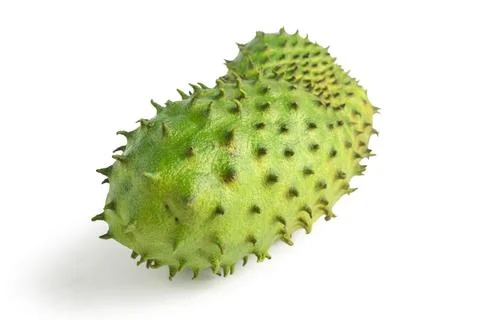 Soursop on white background Stock Photos