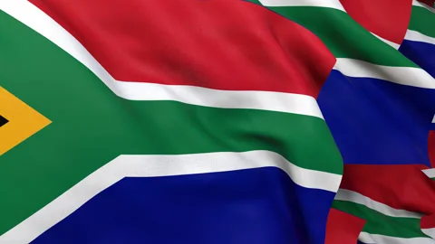 Sous Africa flag Stock Footage 144980752