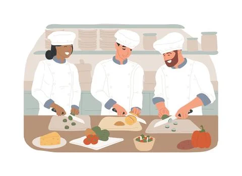 Sous chef isolated cartoon vector illustrations. Ilustración de archivo