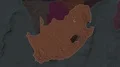 South Africa and capital circled and zoomed. Administrative 4k or 4k+ Resolution