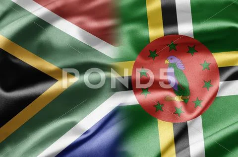 South africa and dominica Stock Illustration