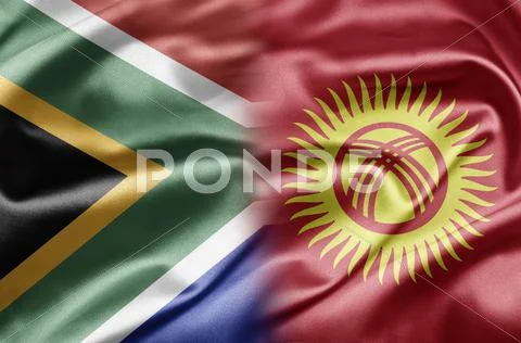 South africa and kyrgyzstan Stock Illustration