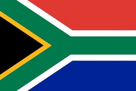 South africa flag flat vector illustration Stock Illustration