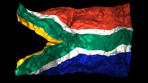 South Africa flag Stock Footage 110856471