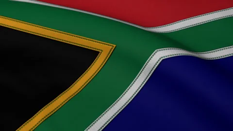 South Africa Flag Loop Stock Footage 241260216