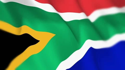 South Africa Flag Seamless Loop 4k 60fps Animation Stock Footage 340345835
