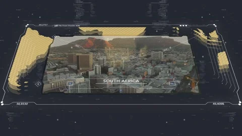 South Africa Intel Map Stock Footage 331153515