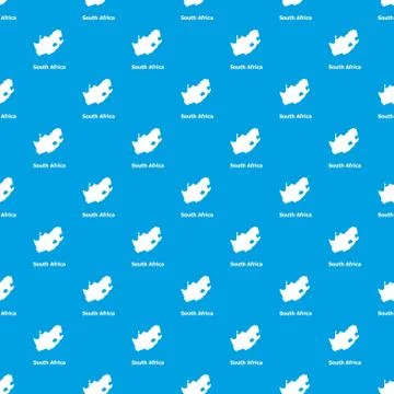 South africa map pattern vector seamless blue Illustrazione stock
