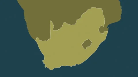 South Africa map - solid. Border. Pattern. Labels Stock Footage 322220234