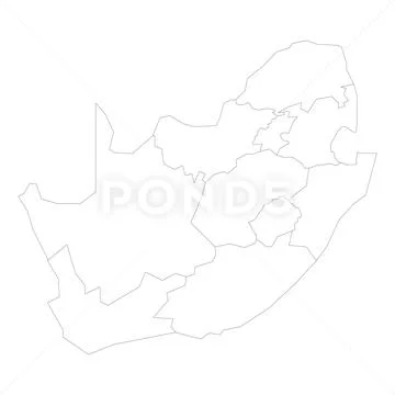 South Africa political map of administrative divisions: Royalty Free ...