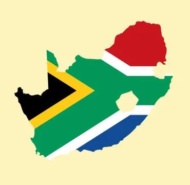 South Africa vector map Stock Illustration