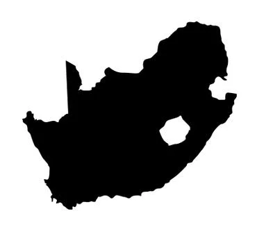 South Africa vector map Illustrazione stock