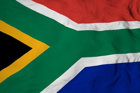 South African flag in 3D rendering Stock Illustration