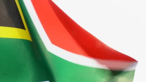 South African Flag Flapping Stock Footage 118964759