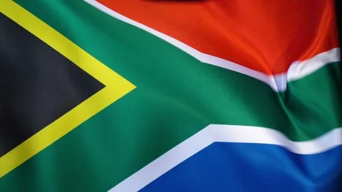 South African Flag Flapping Stock Footage 118969986