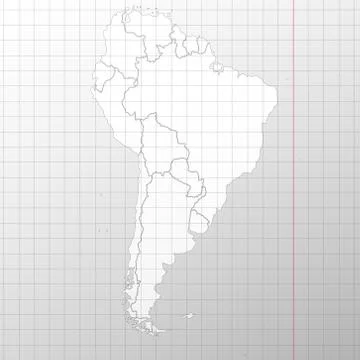 South America map background vector Stock Illustration
