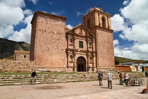 South America, Peru, Puno, Church Santiago de Pupuja Stock Photos