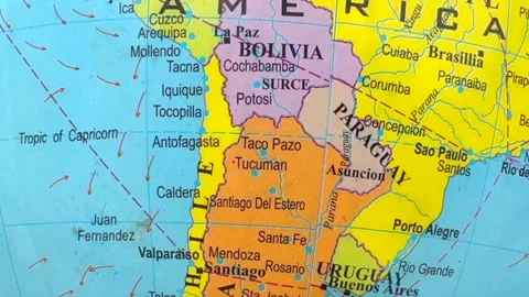 South American countries map Stock Footage 325713861