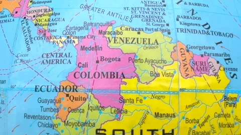 South American countries map Stock Footage 325713890