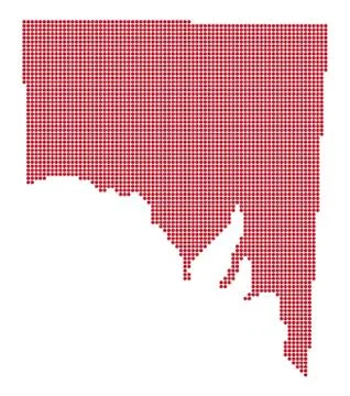 South Australia Dot Map Stock Illustration