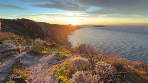 South Australia Waitpinga Cliffs Sunrise 4k Stock Footage 341297720