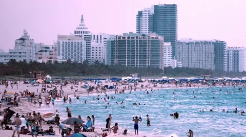 South Beach in 4k Stock Footage 53083853
