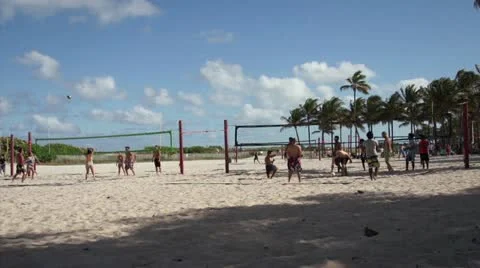 South Beach Activities Stock Footage 10871674