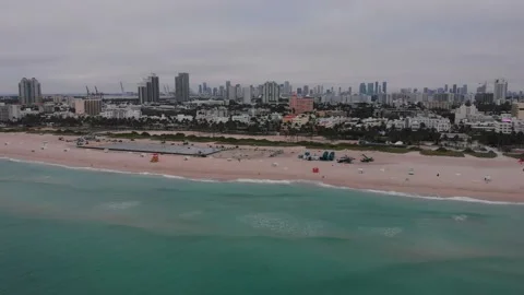South beach drone Stock Footage 169687841