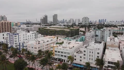 South beach drone Stock Footage 169687905