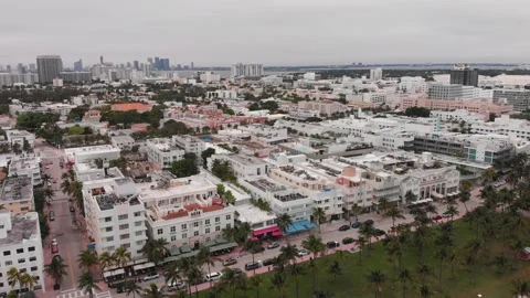 South beach drone Stock Footage 169687922
