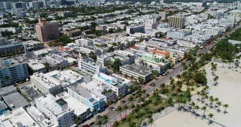 South Beach during the Covid Lockdown Stock Footage 149553264