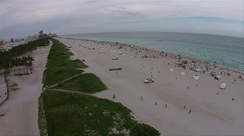 South Beach, Miami Florida, aerial view. Stock Footage 39960341