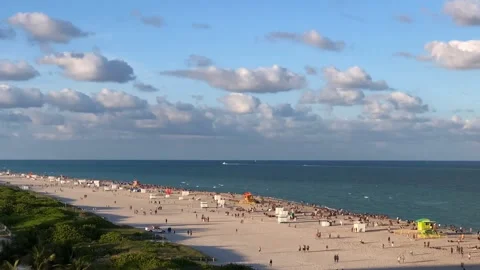 South Beach Miami Florida Spring Break Time Lapse Stock Footage 150284251
