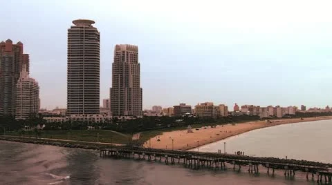 South Beach Miami Stock Footage 12424609