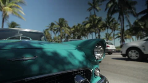 South Beach  Miami Thunderbird 2 Stock Footage 161032333