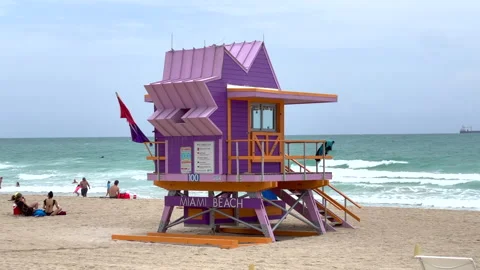 South beach before the storm Stock Footage 159093640