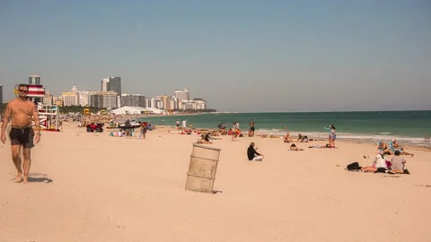 South Beach Timelapse 4K Stock Footage 165904426